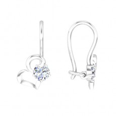 Серьги из серебра 925 пробы с фианитом Серьги из серебра 925 пробы с фианитом