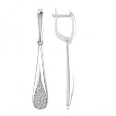 Серьги из серебра 925 пробы с фианитом Серьги из серебра 925 пробы с фианитом