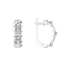 Серьги из серебра 925 пробы с фианитом Серьги из серебра 925 пробы с фианитом