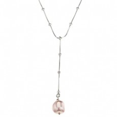 Серебряное колье сотуар с жемчугом Swarovski Серебряное колье сотуар с жемчугом Swarovski
