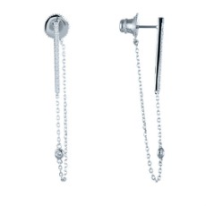 Серьги из серебра с фианитами Серьги из серебра с фианитами