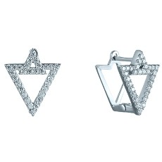 Серьги из серебра с фианитами Серьги из серебра с фианитами