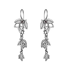 Серьги из серебра 925 пробы с гранатом Серьги из серебра 925 пробы с гранатом