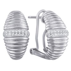 Серьги из серебра с кубическим цирконием Серьги из серебра с кубическим цирконием