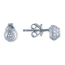 Серьги из серебра с фианитами Серьги из серебра с фианитами