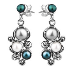 Серьги из серебра 925 пробы с жемчугом Серьги из серебра 925 пробы с жемчугом