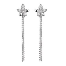 Серьги из серебра 925 пробы с фианитами Серьги из серебра 925 пробы с фианитами