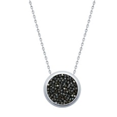 Колье из серебра с черными кристаллами Swarovski Колье из серебра с черными кристаллами Swarovski